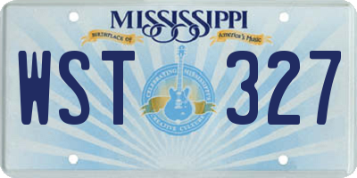 MS license plate WST327