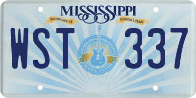 MS license plate WST337