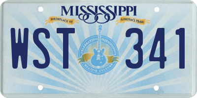 MS license plate WST341