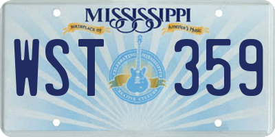 MS license plate WST359