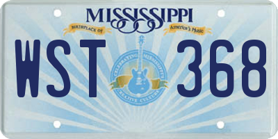 MS license plate WST368
