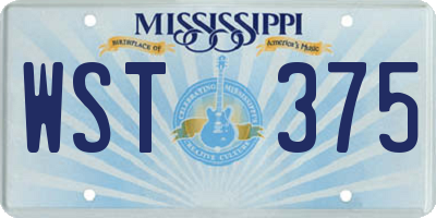 MS license plate WST375