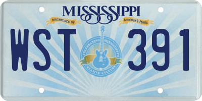 MS license plate WST391