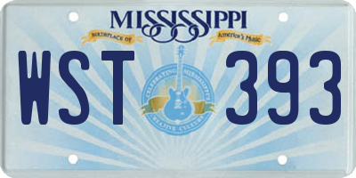 MS license plate WST393