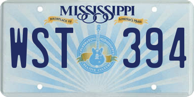 MS license plate WST394
