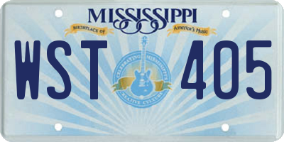 MS license plate WST405