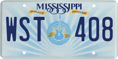 MS license plate WST408