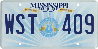 MS license plate WST409