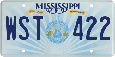 MS license plate WST422