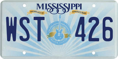 MS license plate WST426