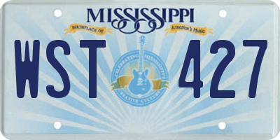 MS license plate WST427