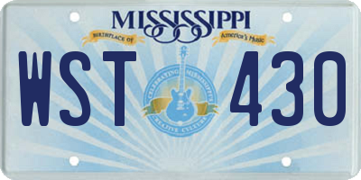 MS license plate WST430