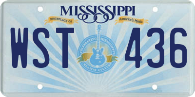 MS license plate WST436