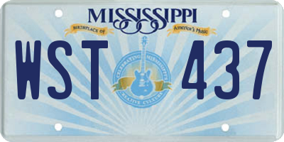 MS license plate WST437