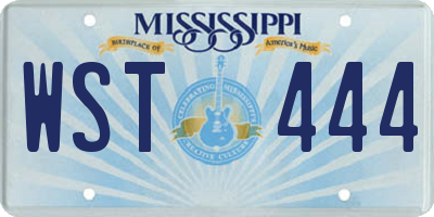 MS license plate WST444