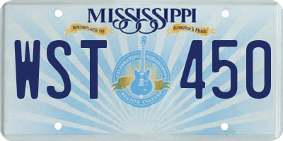 MS license plate WST450