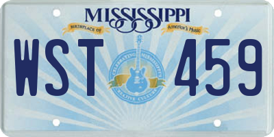 MS license plate WST459