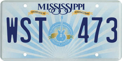 MS license plate WST473