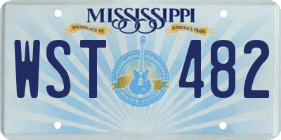 MS license plate WST482