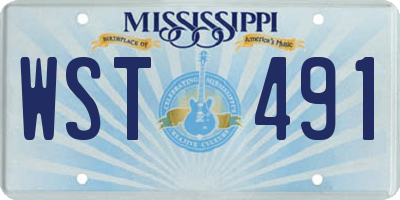 MS license plate WST491