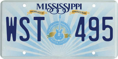 MS license plate WST495
