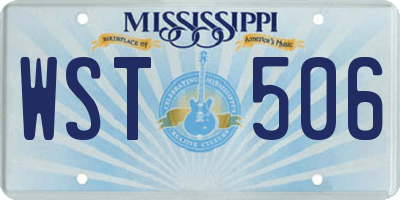 MS license plate WST506