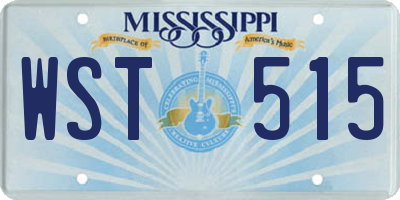 MS license plate WST515