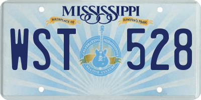 MS license plate WST528