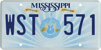 MS license plate WST571