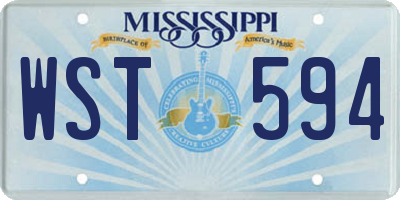 MS license plate WST594