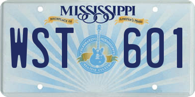 MS license plate WST601