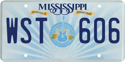 MS license plate WST606
