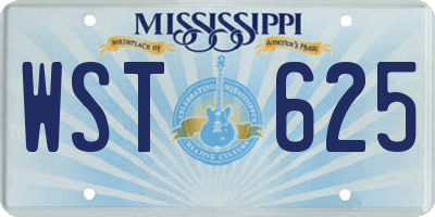 MS license plate WST625
