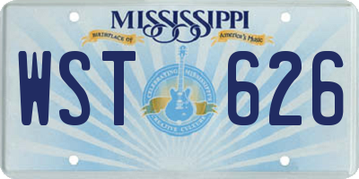 MS license plate WST626