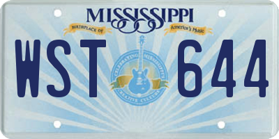 MS license plate WST644