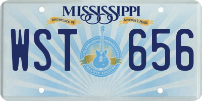 MS license plate WST656