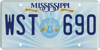 MS license plate WST690