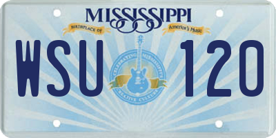 MS license plate WSU120