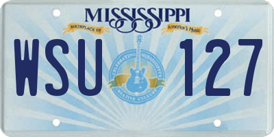 MS license plate WSU127