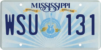 MS license plate WSU131