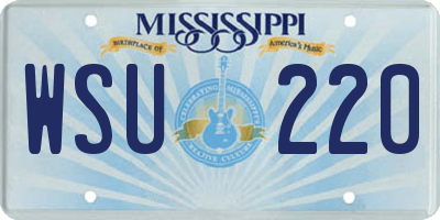 MS license plate WSU220