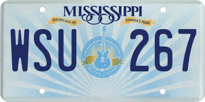 MS license plate WSU267
