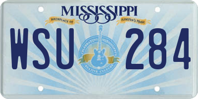 MS license plate WSU284