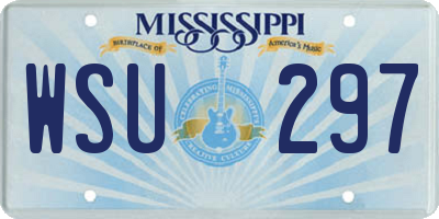 MS license plate WSU297