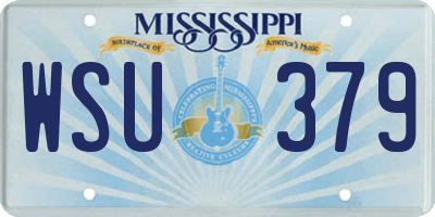 MS license plate WSU379