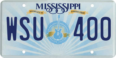 MS license plate WSU400