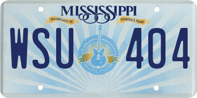 MS license plate WSU404