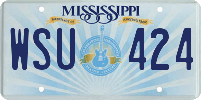 MS license plate WSU424