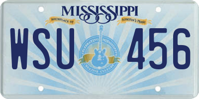 MS license plate WSU456
