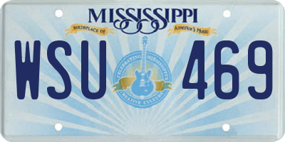 MS license plate WSU469